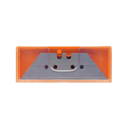 Lion 3 blade set, an orange plastic box with a visible metal blade inside