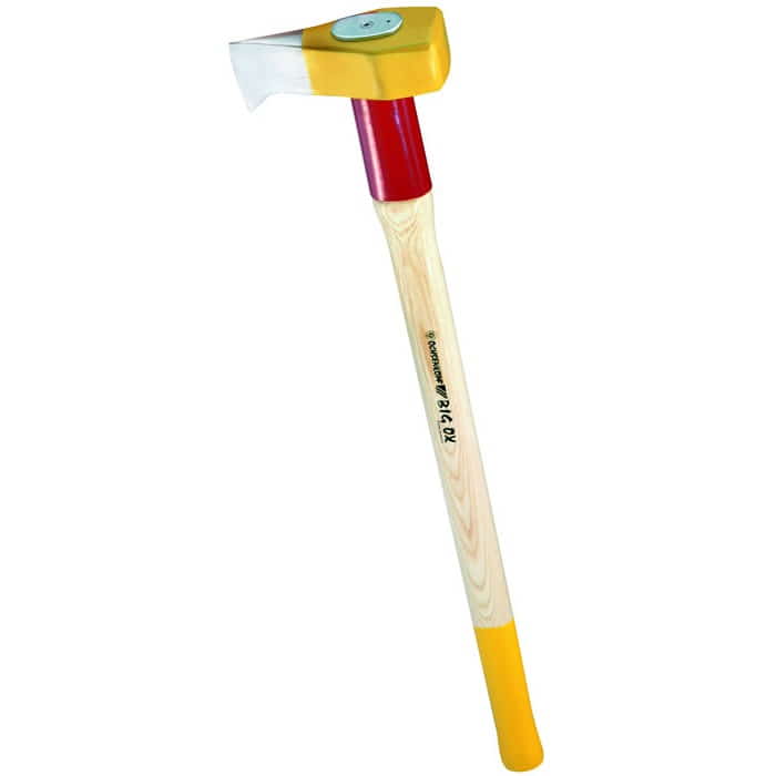 Big Ox Rotband Plus 900 Axe with Yellow Head, Red Neck and Light Wooden Handle with Yellow Tip