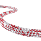 Patron Plus rope in white with red stripes, curved