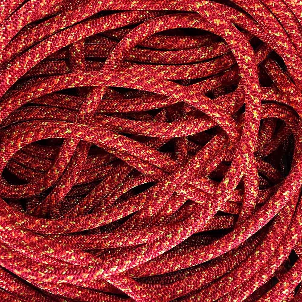 Squir V2 Red rope in a chaotic arrangement with red color and yellow accents