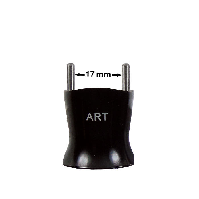 Positioner release handle black with two metal pins and imprint ART, manufacturer not visible