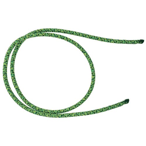 Kinisi Pro rope bridge to knot, green-yellow rope with black end, manufacturer not visible