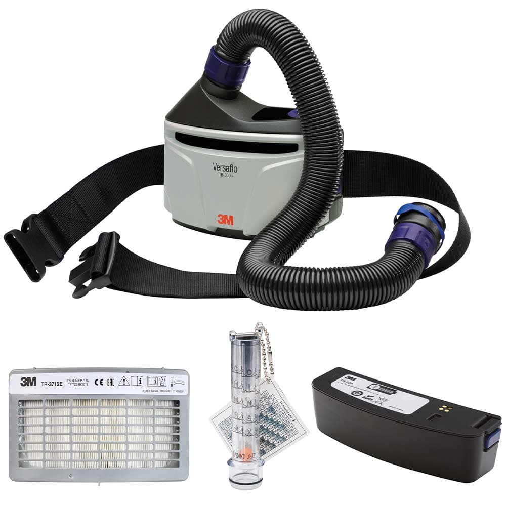 Versaflo EPS Respiratory Protection Complete Set from 3M with breathing apparatus, hose, filter, measuring device and battery