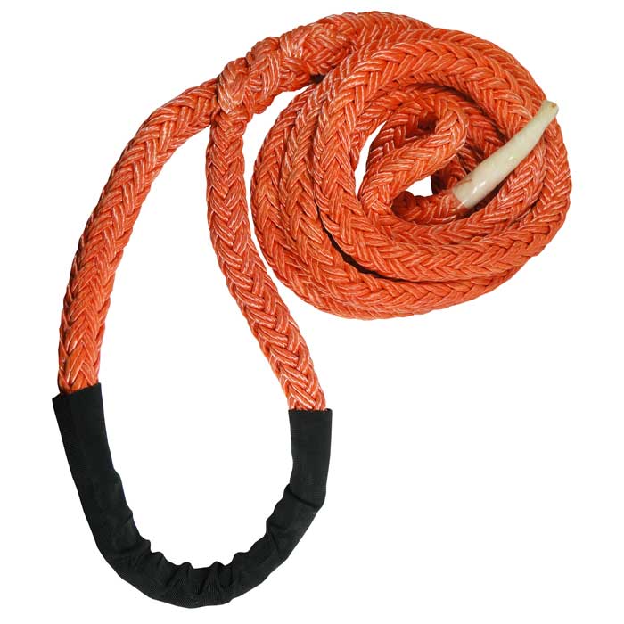 Tenex Sling 25, orange braided rope with black protective coating on one end