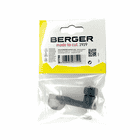 ArboRapid Light closure lever set from Berger, packed in a transparent plastic bag with a yellow and white cardboard head on which the brand name "BERGER" and other product information are printed.