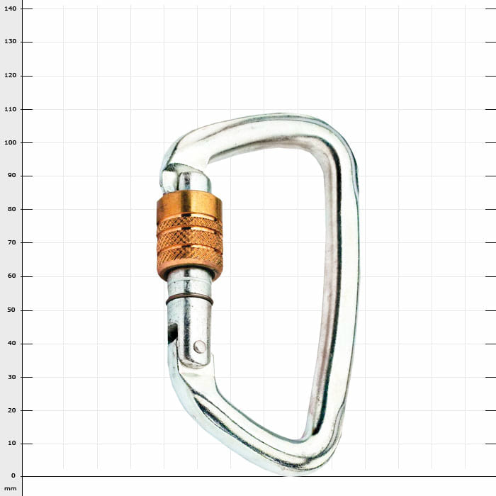 D-Steel 50 Screw Metal Snap Hook with Silver Finish and Gold Screw Cap