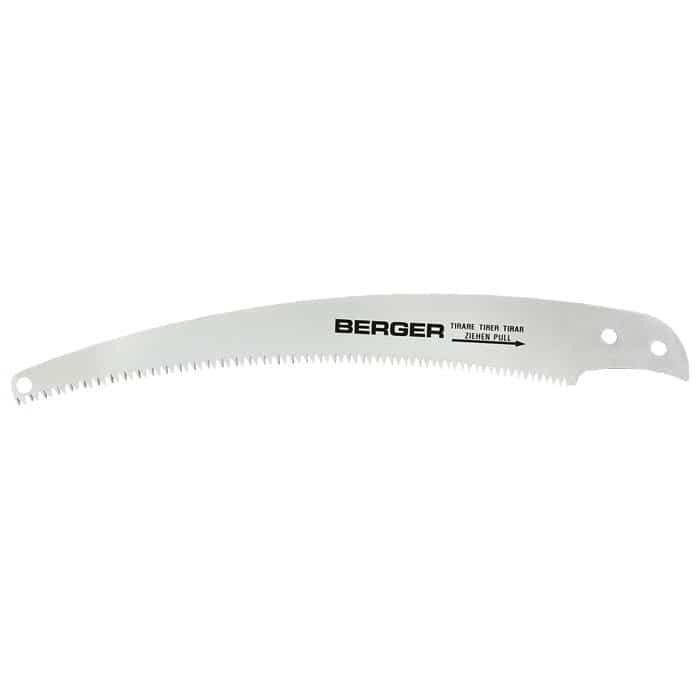 ArboRapid Saw Blade 300 from Berger, curved saw blade with teeth and two mounting holes, silver-coloured with black lettering