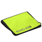 Folded green mat with black border and the lettering Edelrid, model Houston