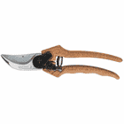 Berger C1200 Pruning Shears with Brown Handles and Silver Blade, Brand Berger, Model C1200, Made in Germany, Side View