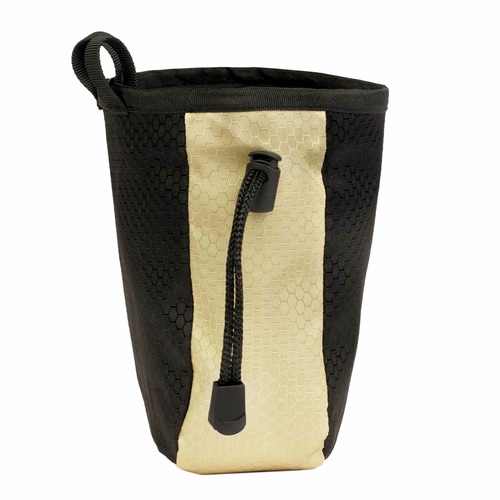 SRT Bag by FTC Tree in black with beige stripe on the back, with drawstring and loop at the top