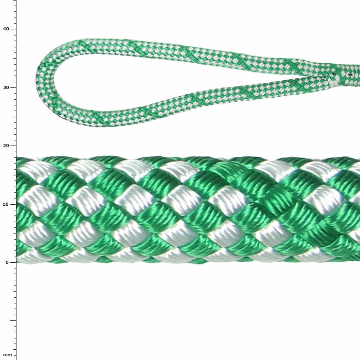 Sirius Bull Rope 18 S features a green and white braided rope with a loop at the end.