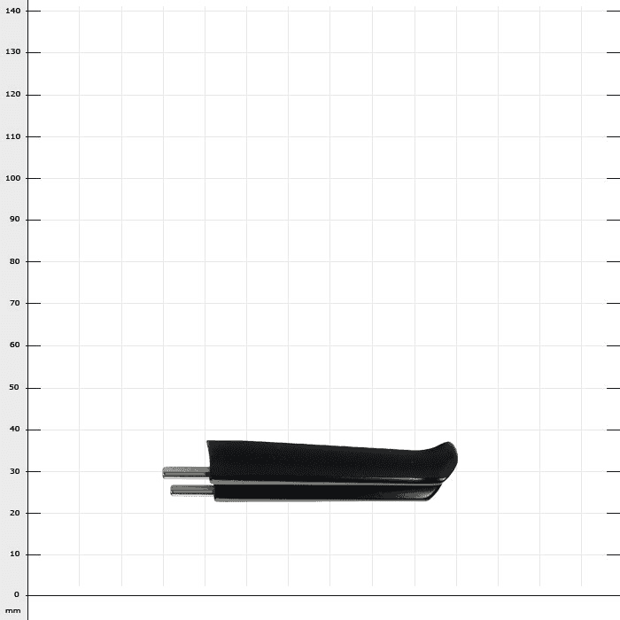 SpiderJack 3 release handle from the front, black with two metal pins