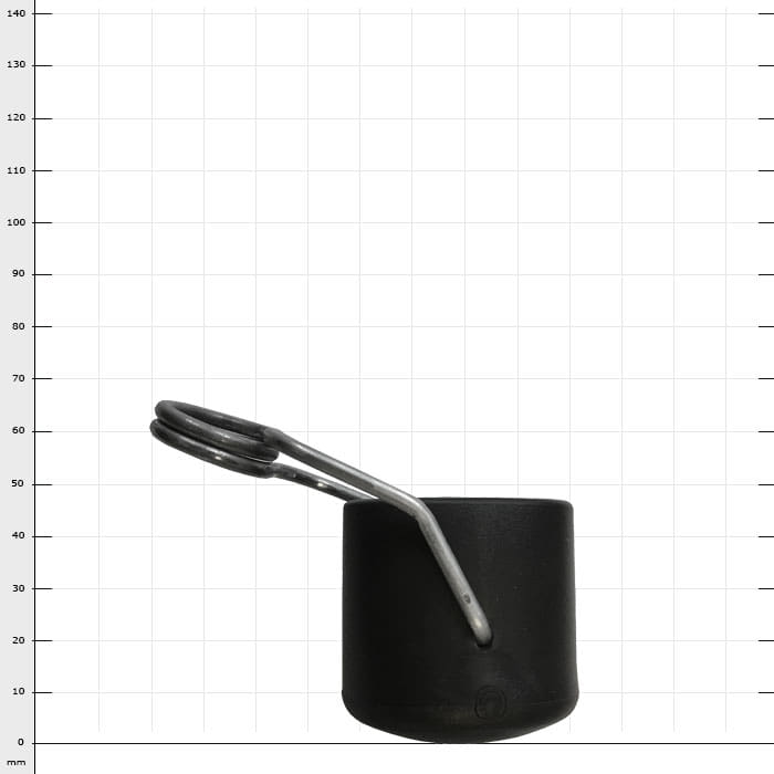 ArboRapid TK3 End Cap, Black Plastic End Cap with Curved Metal Bracket