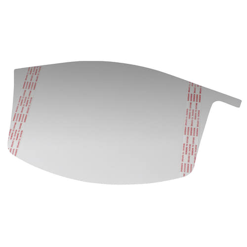 Versaflo visor protector, transparent protective film with peel-off adhesive strip on both sides