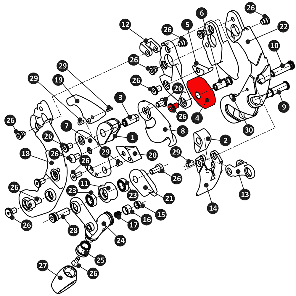 BlackBird Friction Booster Clamp Jaw