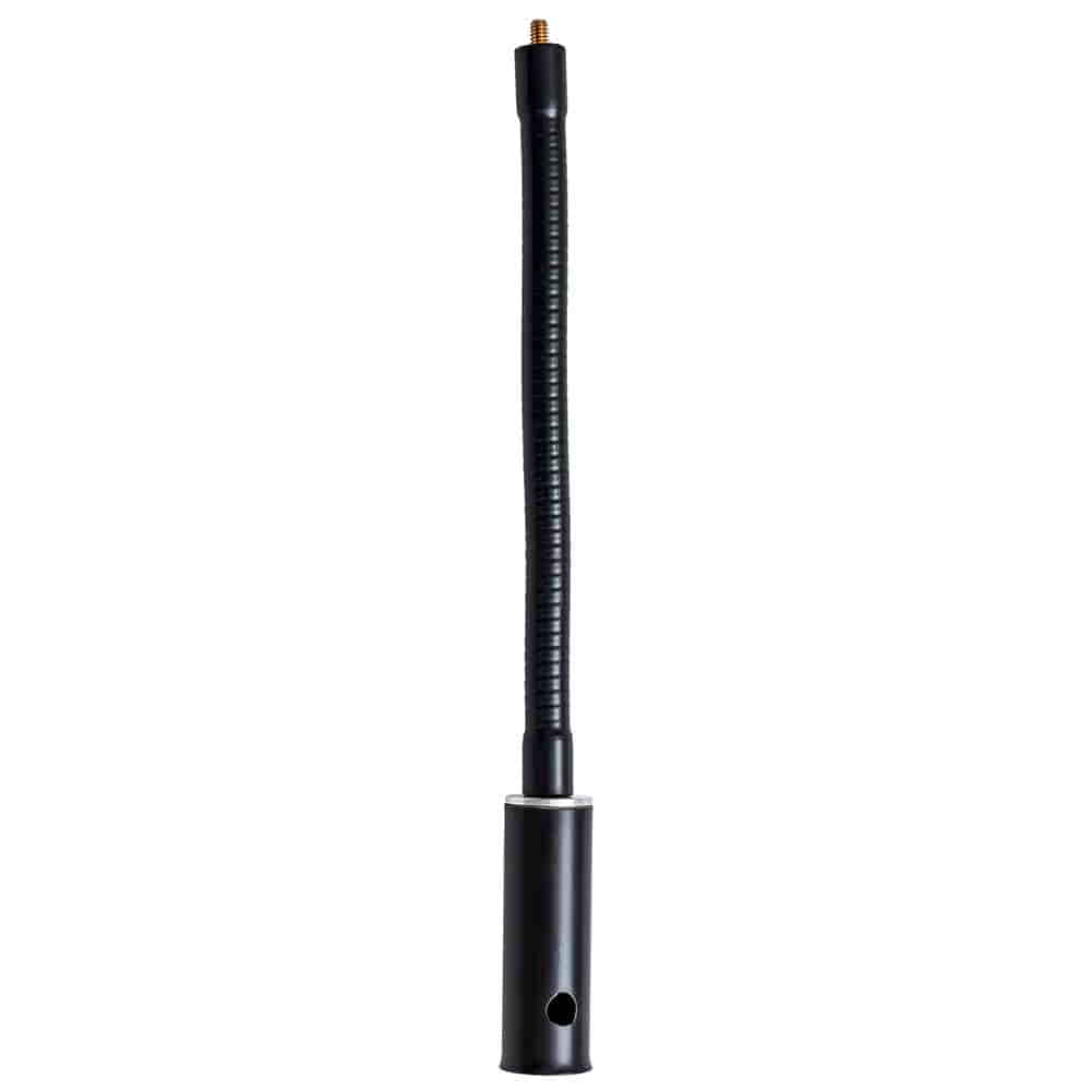 ArboRapid MediaAdapter Flex Arm, Black Straight Flexible Arm with Threaded Screw and Cylindrical Connector