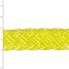 Tenex TEC 19 yellow braided rope with shiny surface, close-up