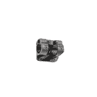 Maclip Light mini lamp holder in black made of plastic with two round brackets and joint