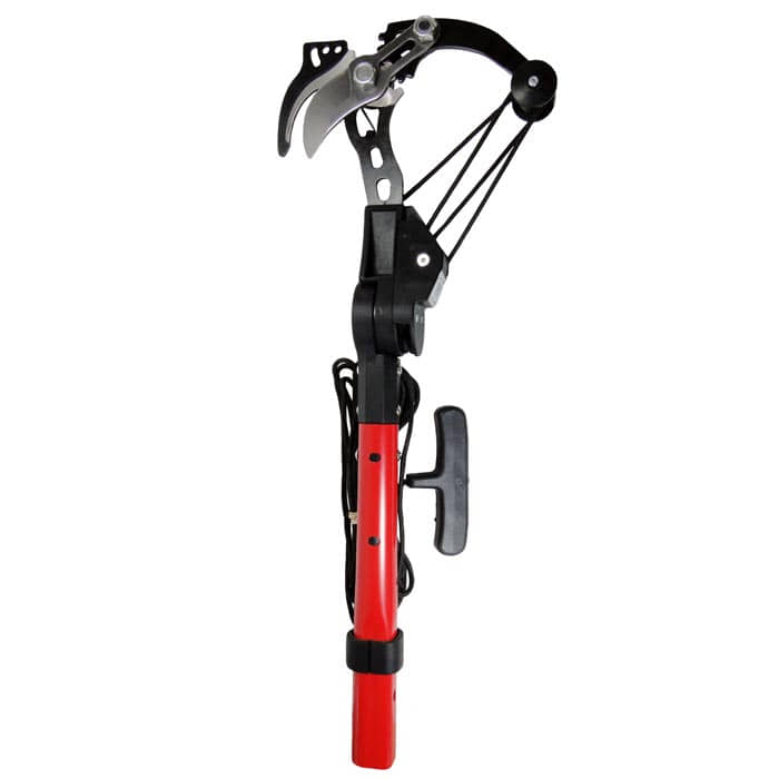 ARS Tele scissor attachment, red rod with black handle and cutting mechanism at the upper end