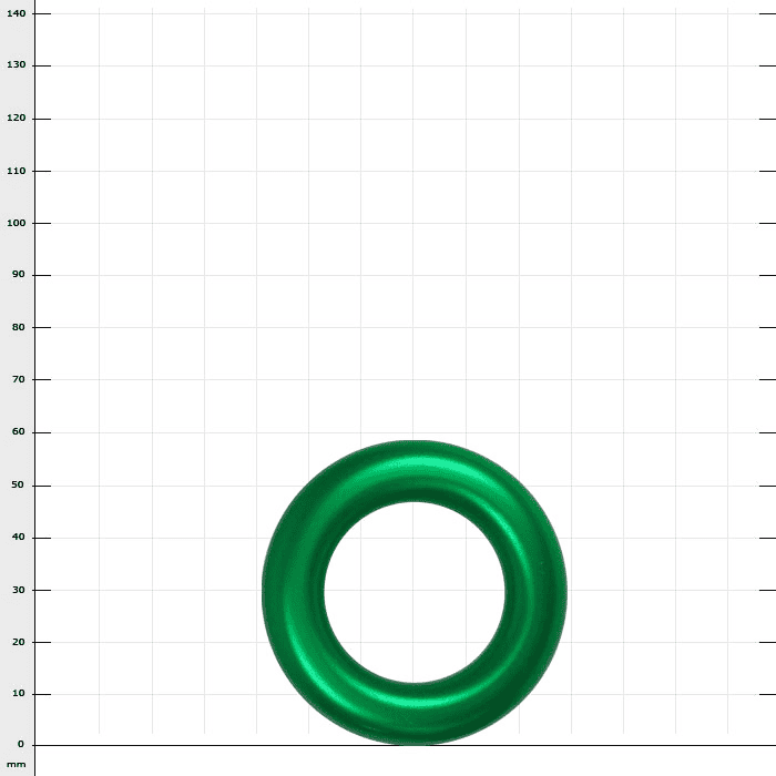 Aluring 34 green round aluminum ring without visible manufacturer
