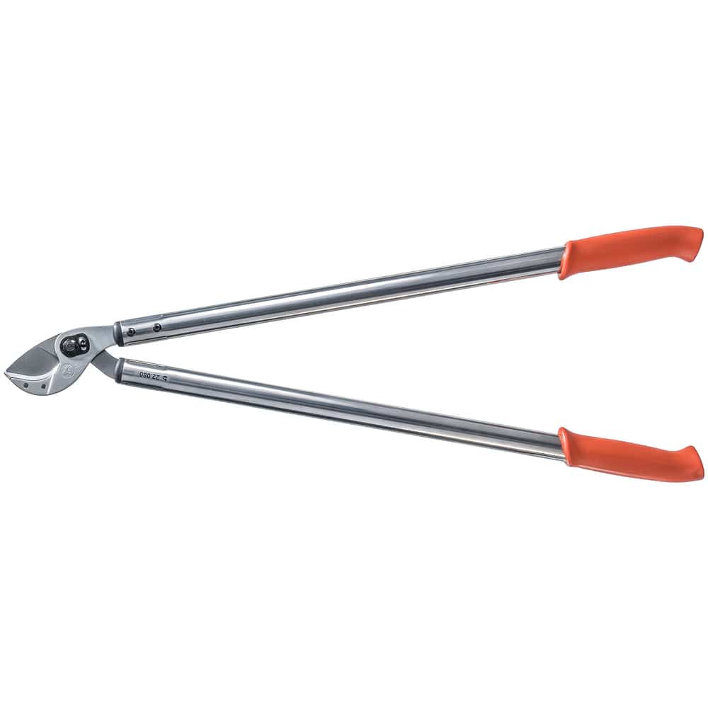 Anvil 22.080 with long silver handles and orange handle ends, cutting head with screws
