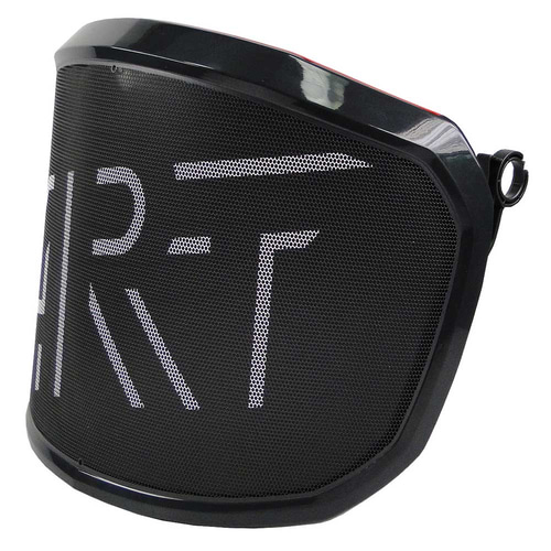 PROTOS® Visor Special Edition Black Visor with White Lettering ART, Side View, Manufacturer PROTOS®