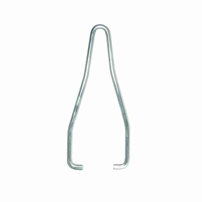 Ratchet wedge handle made of metal, silver-coloured, against a white background