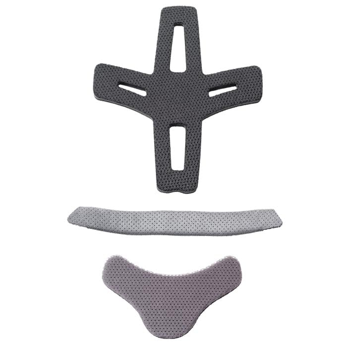 PROTOS® KlimaAIR® Set from above three padded, air-permeable inserts in different shapes and shades of grey