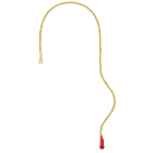 Microflip Rope, yellow and black rope with red handle and transparent end