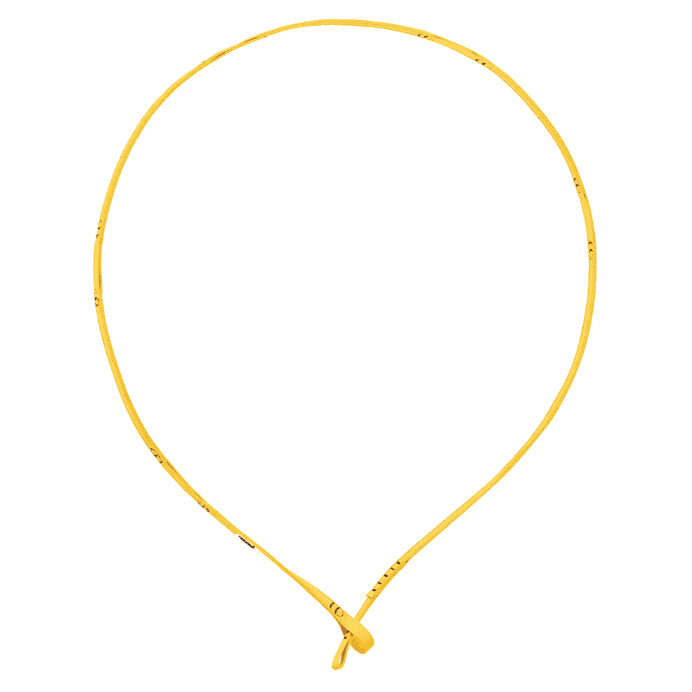 NAJA webbing, yellow, with a loop at one end, slightly larger