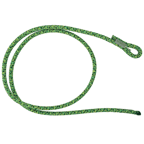 Kinisi Max rope bridge, green rope with yellow and black patterns, a loop at one end