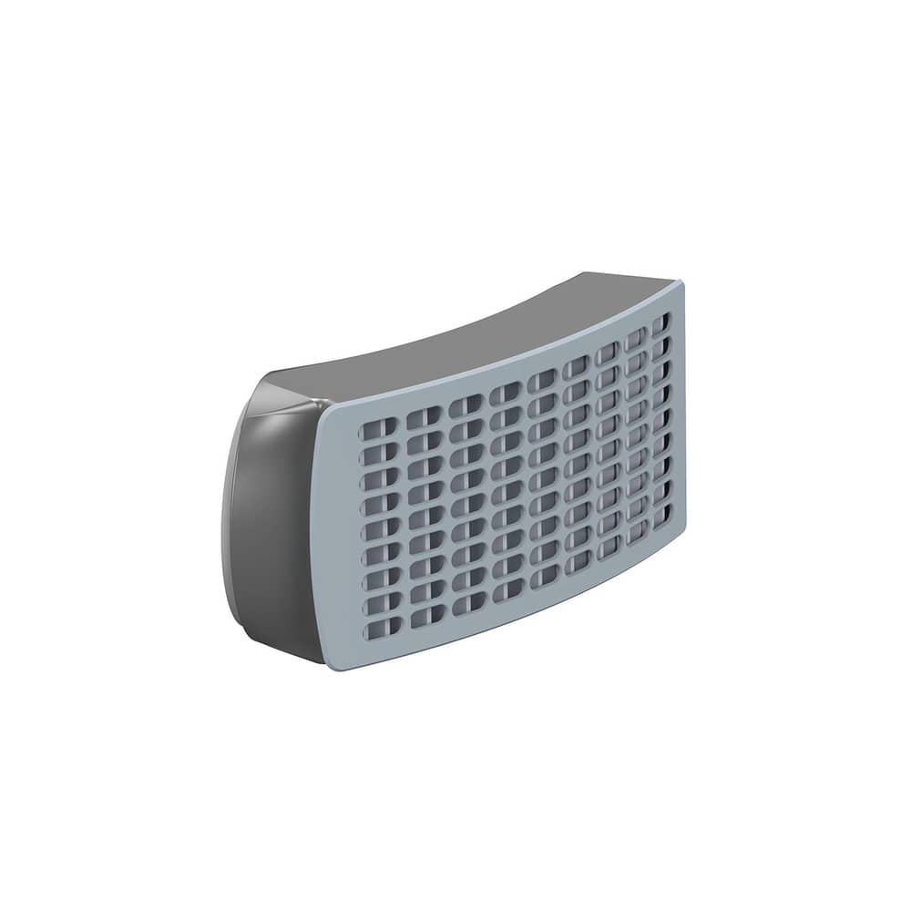 PowerCap Infinity P3 filter, gray rectangular filter with grid pattern on the front