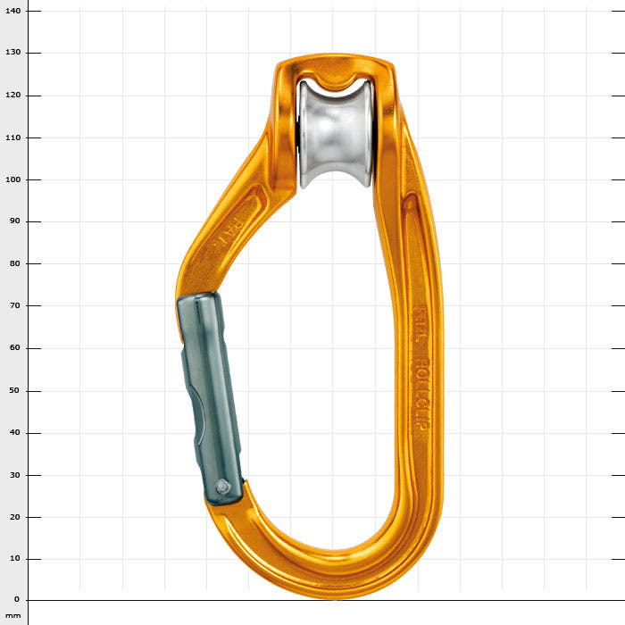 Rollclip A snap hook in orange with grey locking mechanism