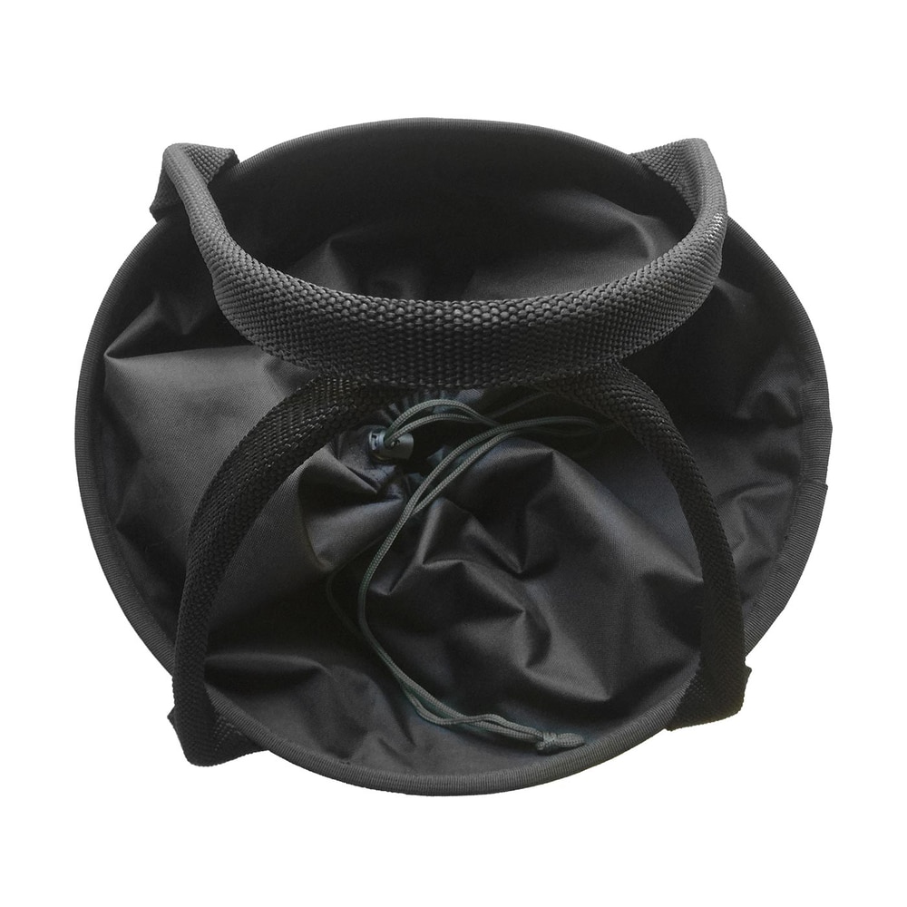 Black Pro 250 Bag from above with open main compartment and drawstring closure, two carrying handles visible