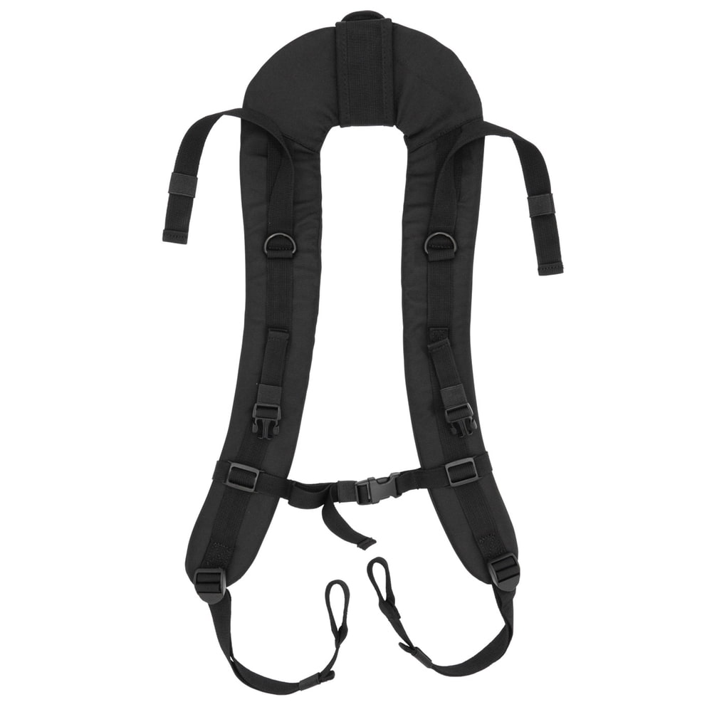 Black Mule Shoulder Straps, Shoulder Straps with Padding and Multiple Adjustable Straps and Buckles, Product Name Visible