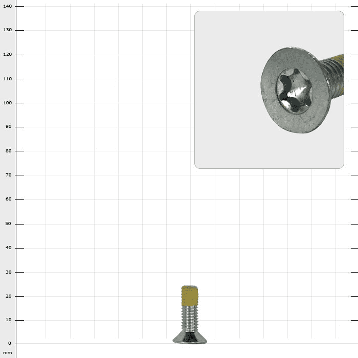 Distel Countersunk Head Torx M8x25