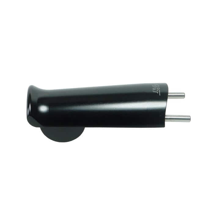 SpiderJack 2.1 release handle in black with two metal pins at the end, manufacturer's name partially visible