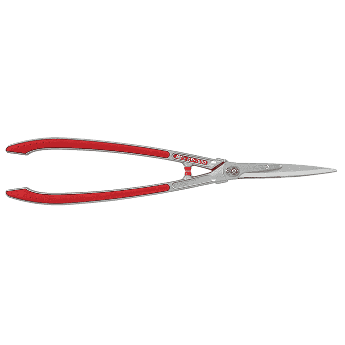 ARS KR-1000 Hedge trimmer from ARS with red handles and silver blade and handles
