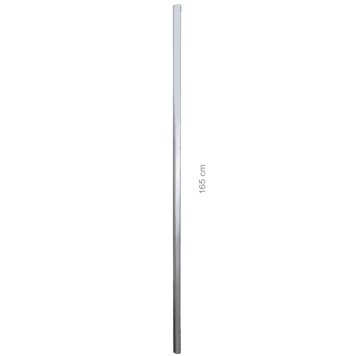Hayate 380 rod bottom, long straight rod in silver color with a length of 165 cm