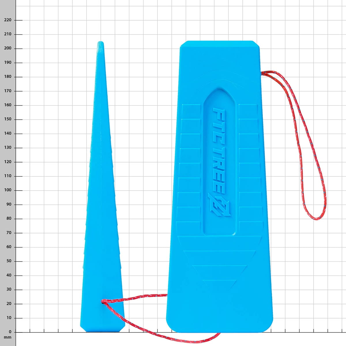Triss blue plastic wedge set with red ribbon, product name Triss