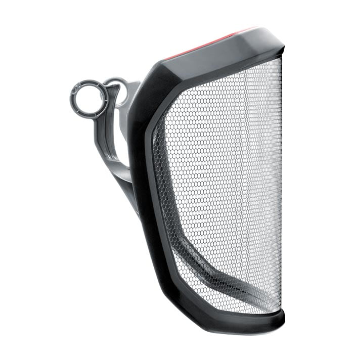 PROTOS® Visor Grob G16, black protective shield with hexagonal mesh net and fastening ring