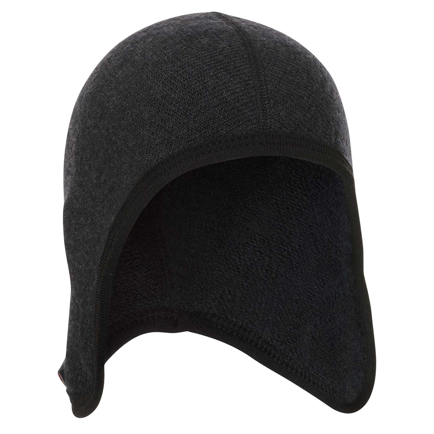 Black Helmet Cap 400 cap with extended neck protection and ear cover made of soft material.