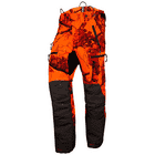 Breatheflex Pro Realtree Pants in Orange with Black Camouflage Pattern and Black Knee Reinforcements, Back View