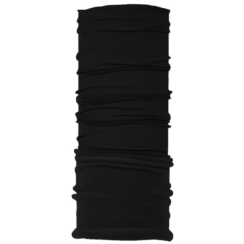 Polar BUFF in black, seamless, elongated piece of fabric with pleats
