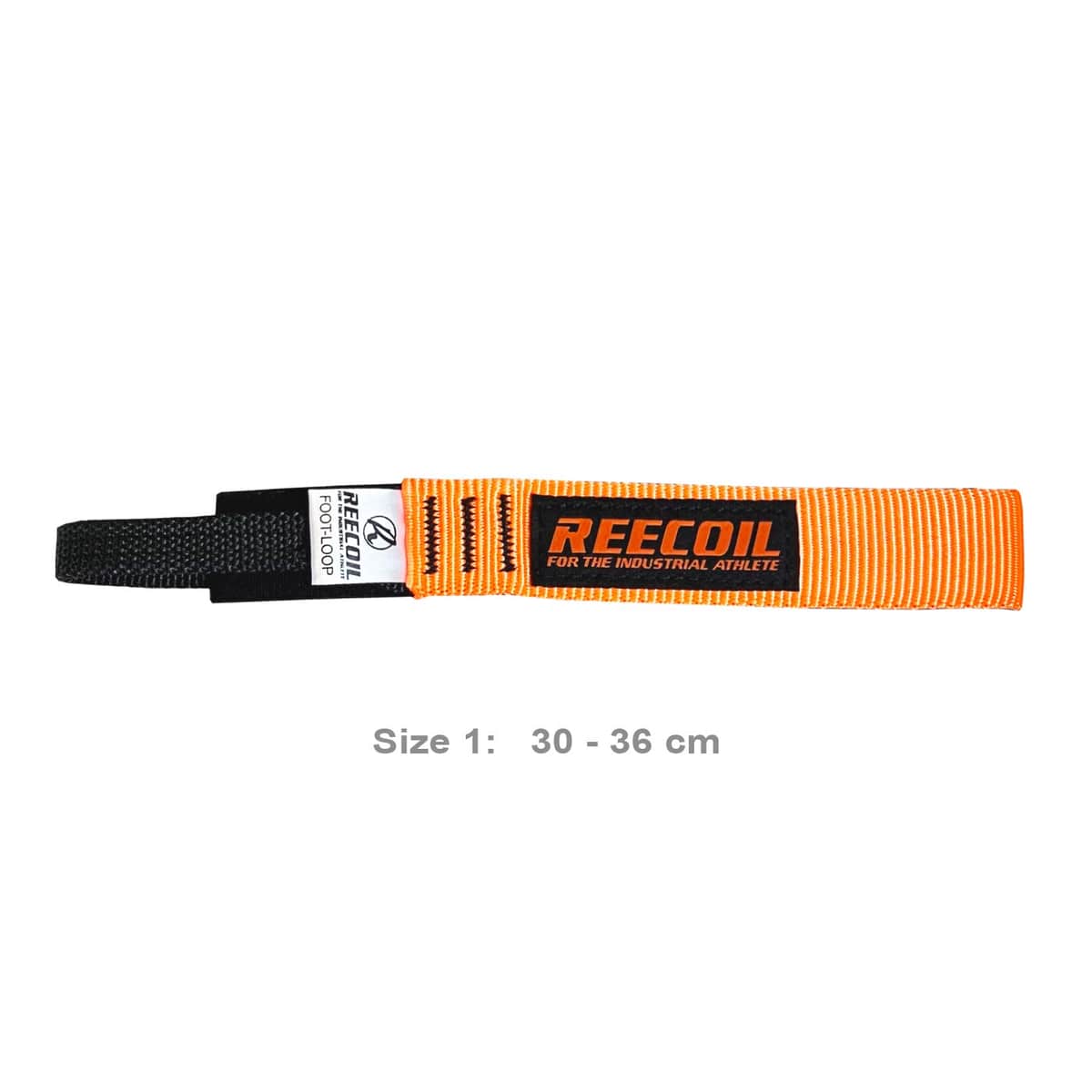 Foot Loop 1 by Reecoil, an orange loop with black end and Reecoil logo, size 30-36 cm