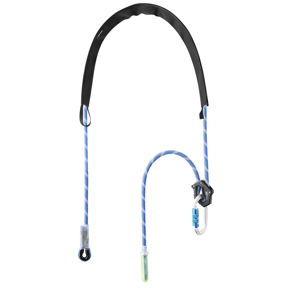 Switch Pro Adjust, blue and white rope with black padding on top and snap hook