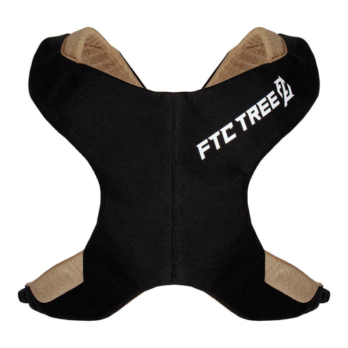 Nate shoulder strap by FTC TREE in black with beige fabric inserts and white FTC TREE logo