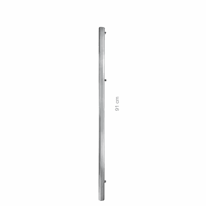 Hayauchi 297 pole top, long silver metal bar with three small attachment points, length 91 cm