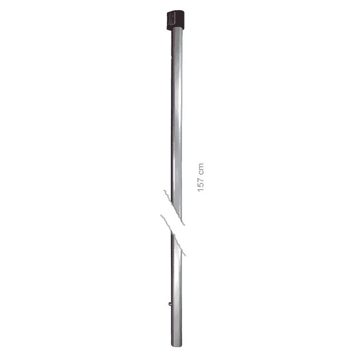 Hayauchi 630 rod middle top, long silver rod with black and red element at the upper end, length 157 cm