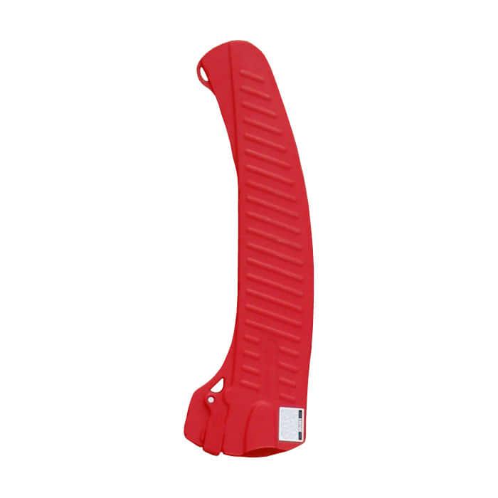 ARS Tele saw blade cover in red colour with ribbed surface and small white label at the bottom right